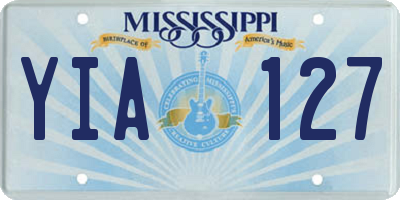 MS license plate YIA127