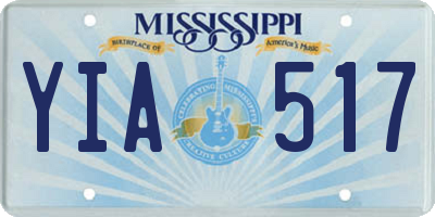 MS license plate YIA517