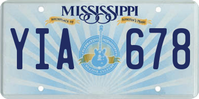 MS license plate YIA678