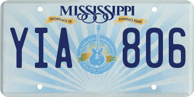 MS license plate YIA806