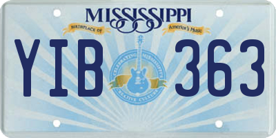 MS license plate YIB363