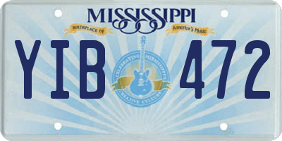 MS license plate YIB472