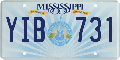 MS license plate YIB731