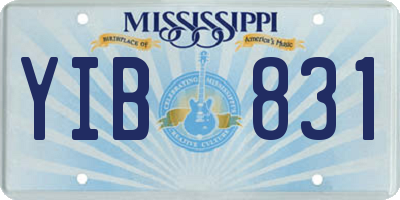 MS license plate YIB831