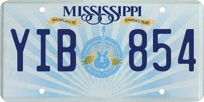 MS license plate YIB854