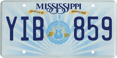 MS license plate YIB859