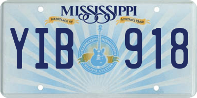 MS license plate YIB918