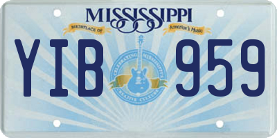 MS license plate YIB959