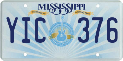 MS license plate YIC376