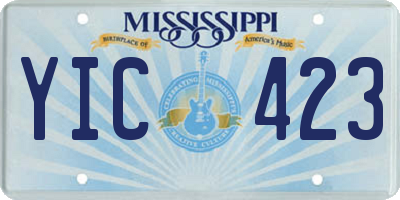 MS license plate YIC423