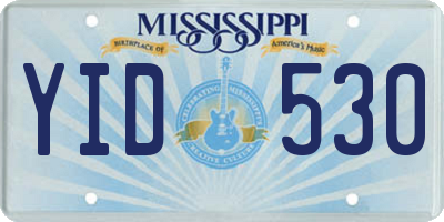 MS license plate YID530