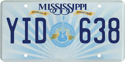 MS license plate YID638