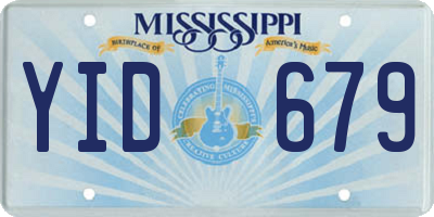 MS license plate YID679