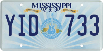 MS license plate YID733