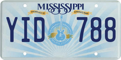 MS license plate YID788