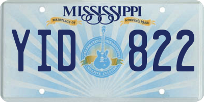 MS license plate YID822