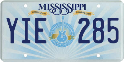 MS license plate YIE285