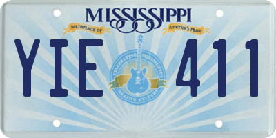 MS license plate YIE411
