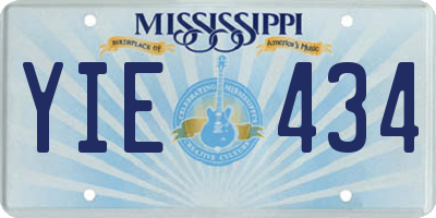 MS license plate YIE434