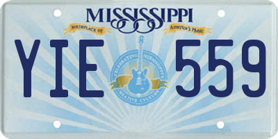 MS license plate YIE559