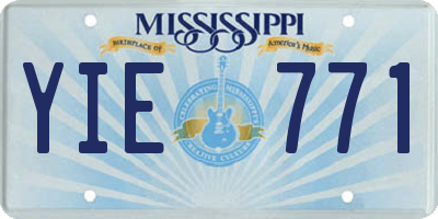 MS license plate YIE771