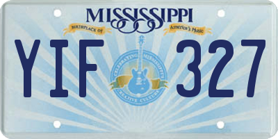MS license plate YIF327