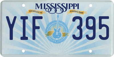 MS license plate YIF395