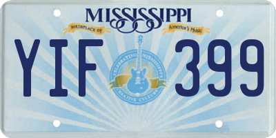MS license plate YIF399