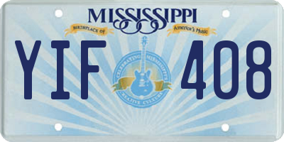 MS license plate YIF408