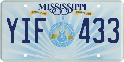 MS license plate YIF433