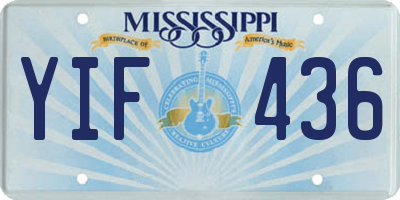 MS license plate YIF436