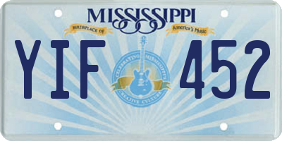 MS license plate YIF452