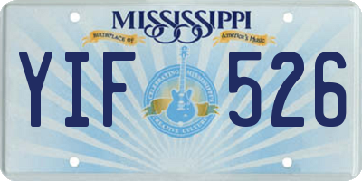 MS license plate YIF526