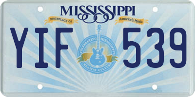 MS license plate YIF539
