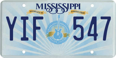 MS license plate YIF547