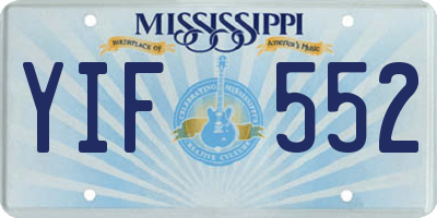 MS license plate YIF552