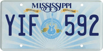 MS license plate YIF592