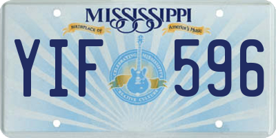 MS license plate YIF596