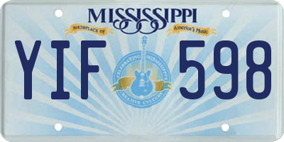 MS license plate YIF598