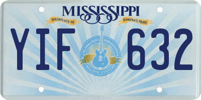 MS license plate YIF632