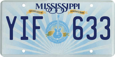 MS license plate YIF633