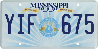 MS license plate YIF675