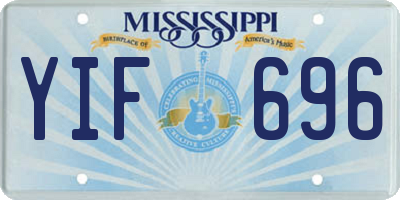 MS license plate YIF696