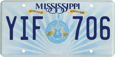 MS license plate YIF706