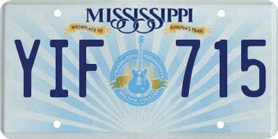 MS license plate YIF715