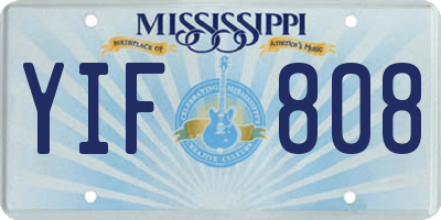 MS license plate YIF808