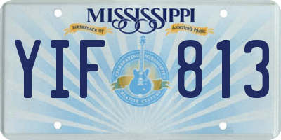 MS license plate YIF813