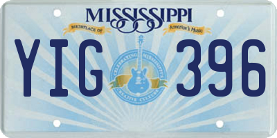 MS license plate YIG396