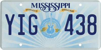 MS license plate YIG438