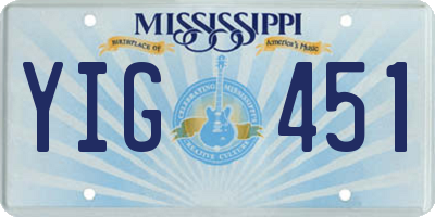 MS license plate YIG451
